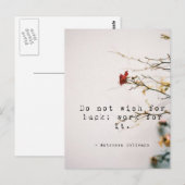 Postale Ne voulez pas de la chance Inspiration carte posta (Devant / Derrière)