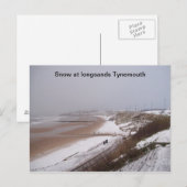 Postale (Neige à long sable Tynemouth Carte postale) (Devant / Derrière)