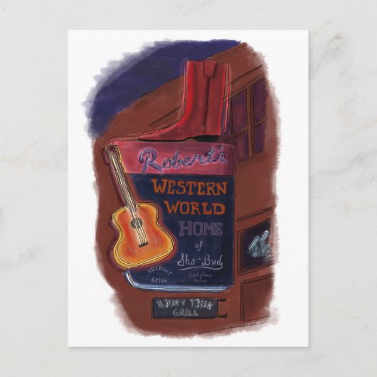 Postale Néon sur Broadway Nashville Tennessee - carte (Devant)