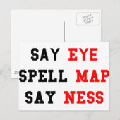 Postale Ness de la carte des yeux (Devant / Derrière)