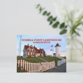 Postale Nobska Point Lighthouse, Massachusetts Carte Posta (Debout devant)