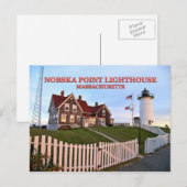 Postale Nobska Point Lighthouse, Massachusetts Carte Posta (Devant / Derrière)