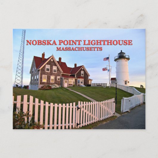 Postale Nobska Point Lighthouse, Massachusetts Carte Posta (Devant)