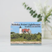 Postale Nobska Point Lighthouse, Massachusetts Carte Posta (Debout devant)