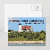 Postale Nobska Point Lighthouse, Massachusetts Carte Posta (Devant / Derrière)