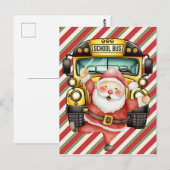 Postale Noël du bus scolaire pour la carte de voeux du con (Devant / Derrière)