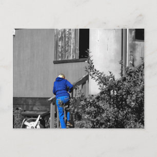 Postale Noir et blanc, avec une touche de couleur, carte p