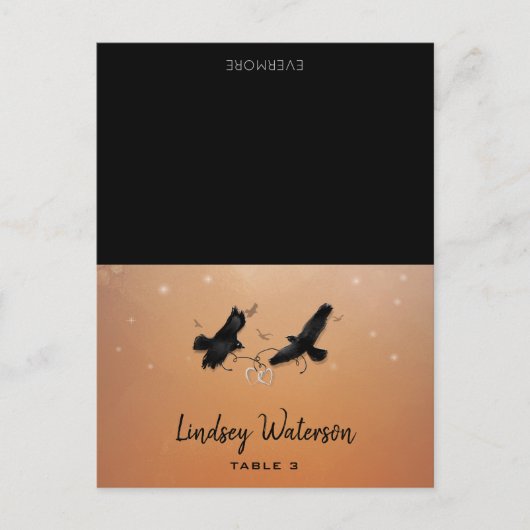 Postale Nom du client Carte de table imprimée Ravens Hallo (Devant)