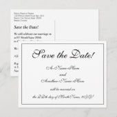 Postale Nostalgique, traditionnel "Save the Date!" Carte p (Devant / Derrière)