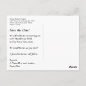 Postale Nostalgique, traditionnel "Save the Date!" Carte p (Dos)