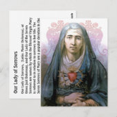 Postale Notre Dame des Douleurs Carte Sainte (Devant / Derrière)