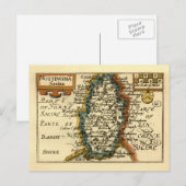 Postale Nottinghamshire Comté Angleterre Ancienne carte An (Devant / Derrière)