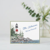 Postale Nous avons déménagé Lighthouse Water Budget Carte  (Debout devant)