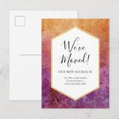 Postale Nous avons déplacé Faire-part Ombre Florals carte (Devant / Derrière)