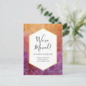 Postale Nous avons déplacé Faire-part Ombre Florals carte (Debout devant)