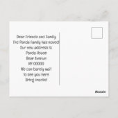 Postale Nous avons déplacé Panda Moving Faire-part carte p (Dos)