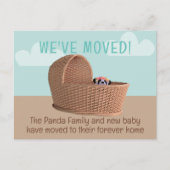 Postale Nous avons déplacé Panda Moving Faire-part carte p (Devant)
