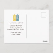 Postale Nous avons déplacé une nouvelle carte de faire-par (Dos)