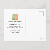 Postale Nous avons déplacé une nouvelle carte de faire-par (Dos)