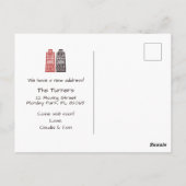 Postale Nous avons déplacé une nouvelle carte de faire-par (Dos)