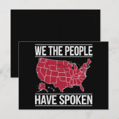 Postale Nous le Peuple Avons Parlé Carte de l'élection 202 (Devant / Derrière)