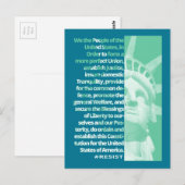 Postale Nous Le Peuple Statue De La Liberté Résiste Carte  (Devant / Derrière)