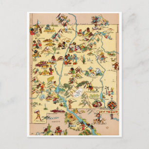 Postale Nouveau-Mexique Carte Vintage drôle