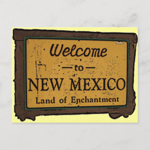 Postale Nouveau Mexique signe de bienvenue souvenir carte