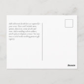 Postale NOUVEAUTÉ ! DESIGN PROPRE MARIAGE RSVP Carte posta (Dos)