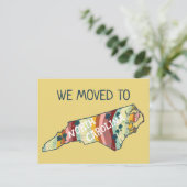 Postale NOUVELLE ADRESSE DE RÉSIDENCE  Carte de l'État de  (Debout devant)