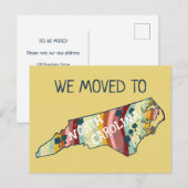 Postale NOUVELLE ADRESSE DE RÉSIDENCE  Carte de l'État de  (Devant / Derrière)