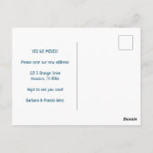 Postale NOUVELLE ADRESSE Déplacement de l'état TEXAS Carte (Dos)