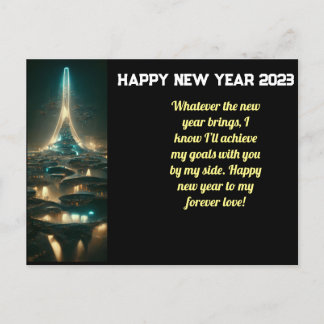 Postale nouvelle année Carte de voeux pour 2023 avec AI