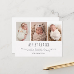 Postale Nouvelle carte bébé moderne photo faire-part de na