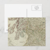 Postale Nouvelle carte correcte de l'Écosse (Devant / Derrière)