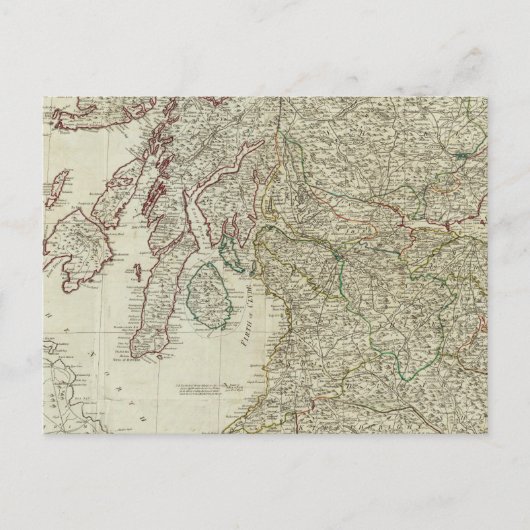 Postale Nouvelle carte correcte de l'Écosse (Devant)