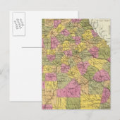 Postale Nouvelle Carte De La Géorgie (Devant / Derrière)