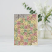 Postale Nouvelle Carte De L'Indiana (Debout devant)