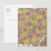 Postale Nouvelle Carte De L'Ohio (Devant / Derrière)