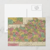 Postale Nouvelle Carte Du Kentucky (Devant / Derrière)