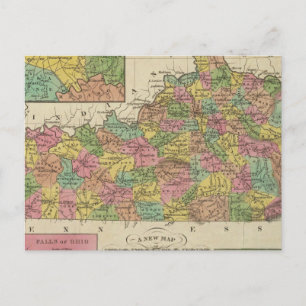 Postale Nouvelle Carte Du Kentucky