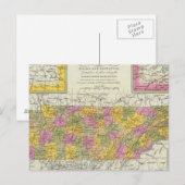 Postale Nouvelle Carte Du Tennessee (Devant / Derrière)