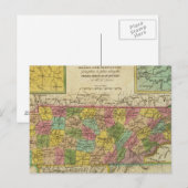 Postale Nouvelle Carte Du Tennessee 2 (Devant / Derrière)