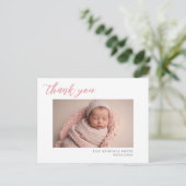 Postale Nouvelle carte Faire-part de naissance bébé avec p (Debout devant)