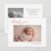 Postale Nouvelle carte Faire-part de naissance bébé avec p (Devant / Derrière)