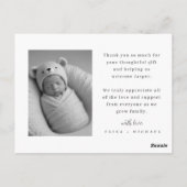 Postale Nouvelle carte Faire-part de naissance bébé avec p (Dos)