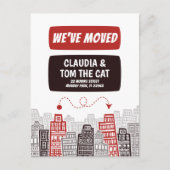 Postale nouvelle carte faire-part de transfert d'adresse (Devant)