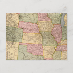 Postale Nouvelle carte ferroviaire des États-Unis