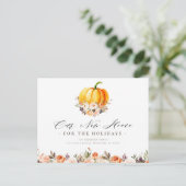 Postale NOUVELLE MAISON DE VACANCES, carte de vœux de reme (Debout devant)