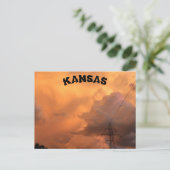 Postale Nuit orageuse à Hutchinson Kansas Carte postale. (Debout devant)